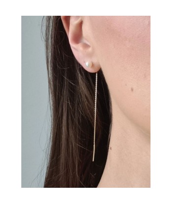 BOUCLES D'OREILLES CLAVERIN LONG SIMPLY OR JAUNE l'achat 