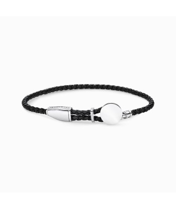 BRACELET THOMAS SABO CUIR MEDAILLE ARGENT brillant des détails fins