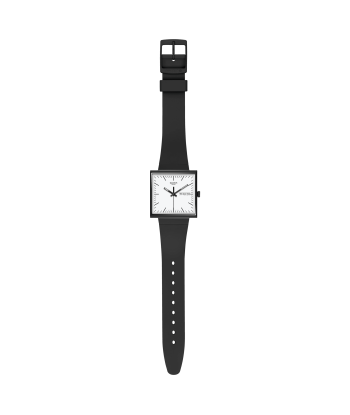 MONTRE SWATCH BIOCERAMIC WHAT IF…BLACK? brillant des détails fins