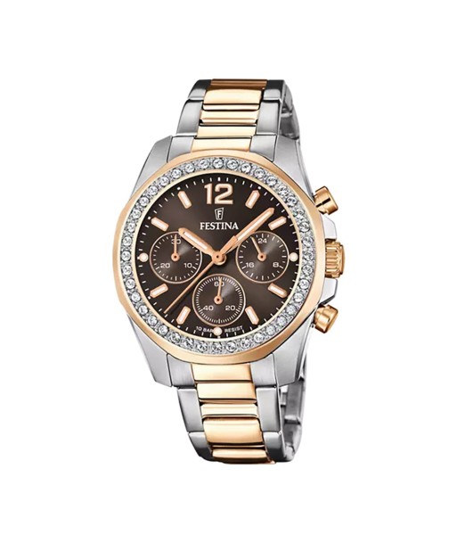 MONTRE FEMME FESTINA BOYFRIEND F20608/1 CHOCOLAT BICOLORE Jusqu'à 80% De Réduction