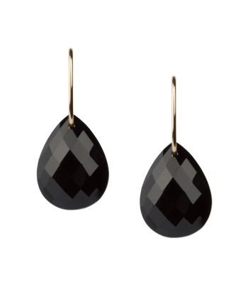 MORGANNE BELLO BOUCLES D'OREILLE ALMA OR JAUNE ONYX Pour