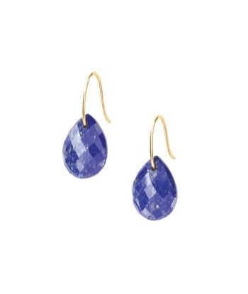 MORGANNE BELLO BOUCLES D'OREILLE ALMA OR JAUNE LAPIS LAZULI d'Europe débarque